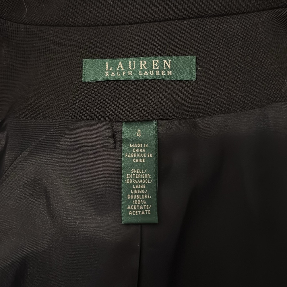 Black wool fitted blazer - Picture 6 of 6
